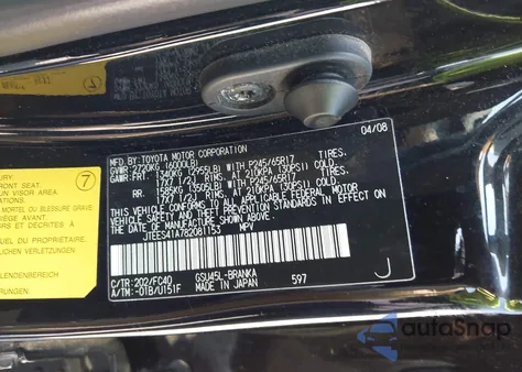 2008 Toyota Highlander z USA, uszkodzony, nr VIN JTEES41A782081153